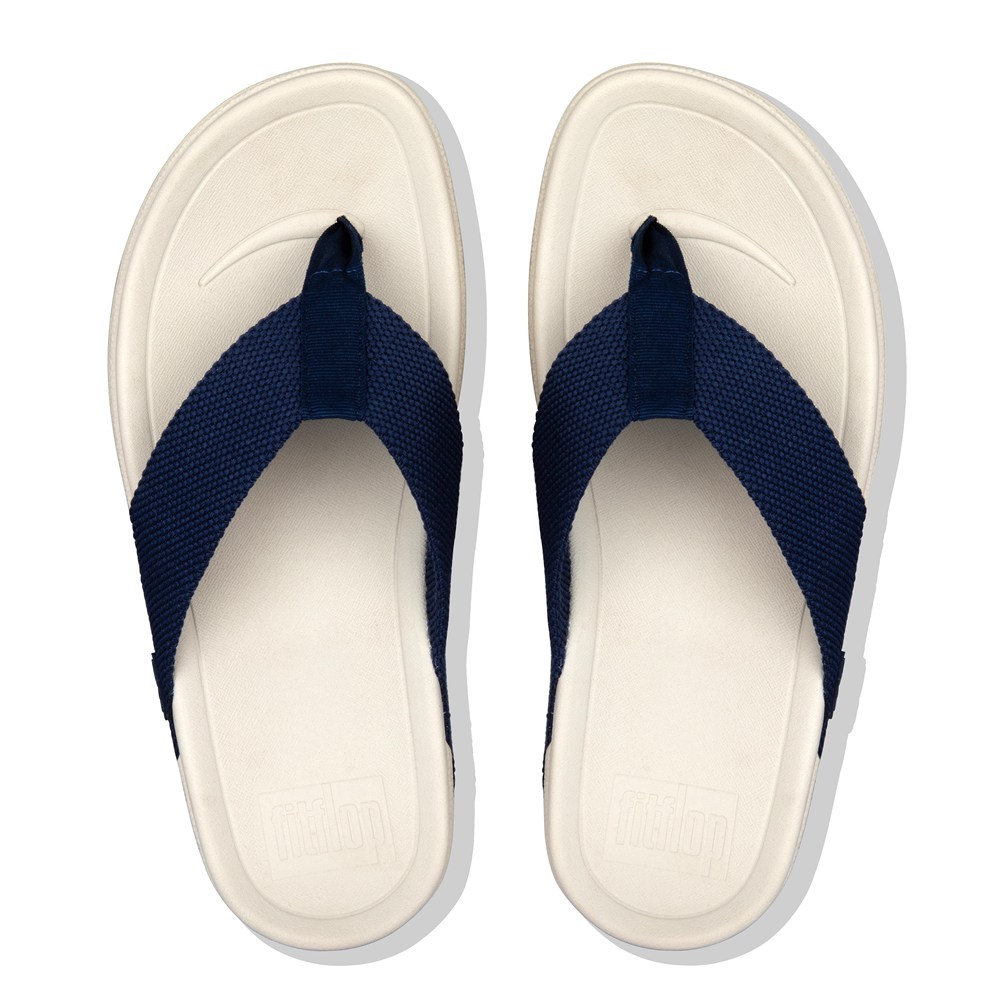 Fitflop Man Sandals Navy/Beige - Surfer Toe-post - BX2174890